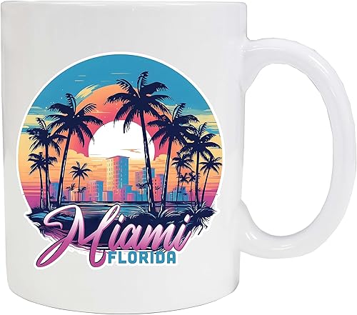 R and R Imports Miami Florida B Souvenir - Taza de café (cerámica, 12 onzas), color blanco