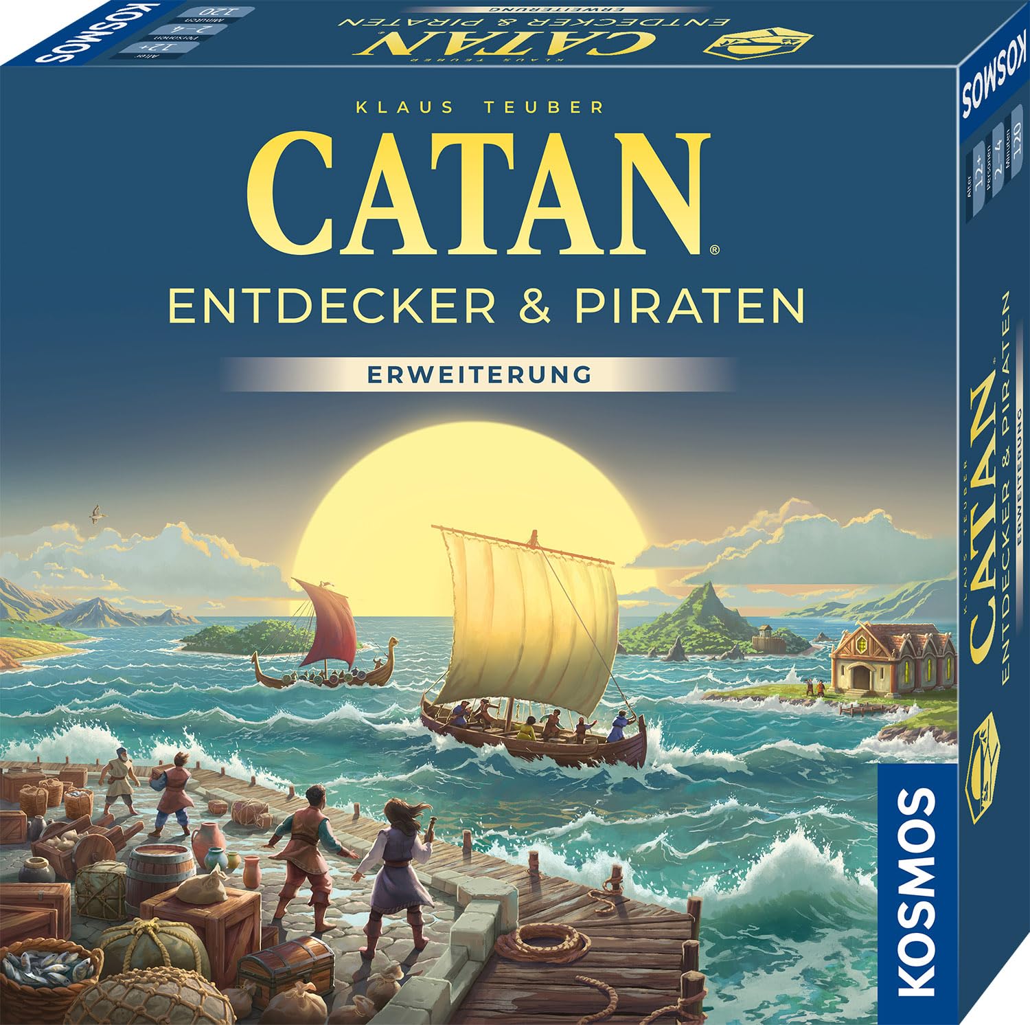Kosmos Catan - Entdecker & Piraten, Erweiterung zu Catan - Das Spiel | Brettspiel für 3-4 Personen ab 12 Jahre, Familienspiel, nur spielbar mit Basisspiel, Siedler von Catan