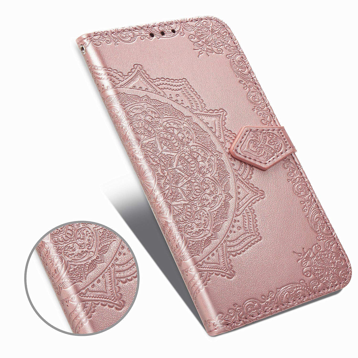 Asuwish Compatible With OPPO Find X2 Neo Wallet Case And Tempered Glass Screen Protector Card Holder Stand Leather Flip Cell Accessories Phone Cover For X 2 X2Neo FindX2 Women Men Rose Gold - View #13