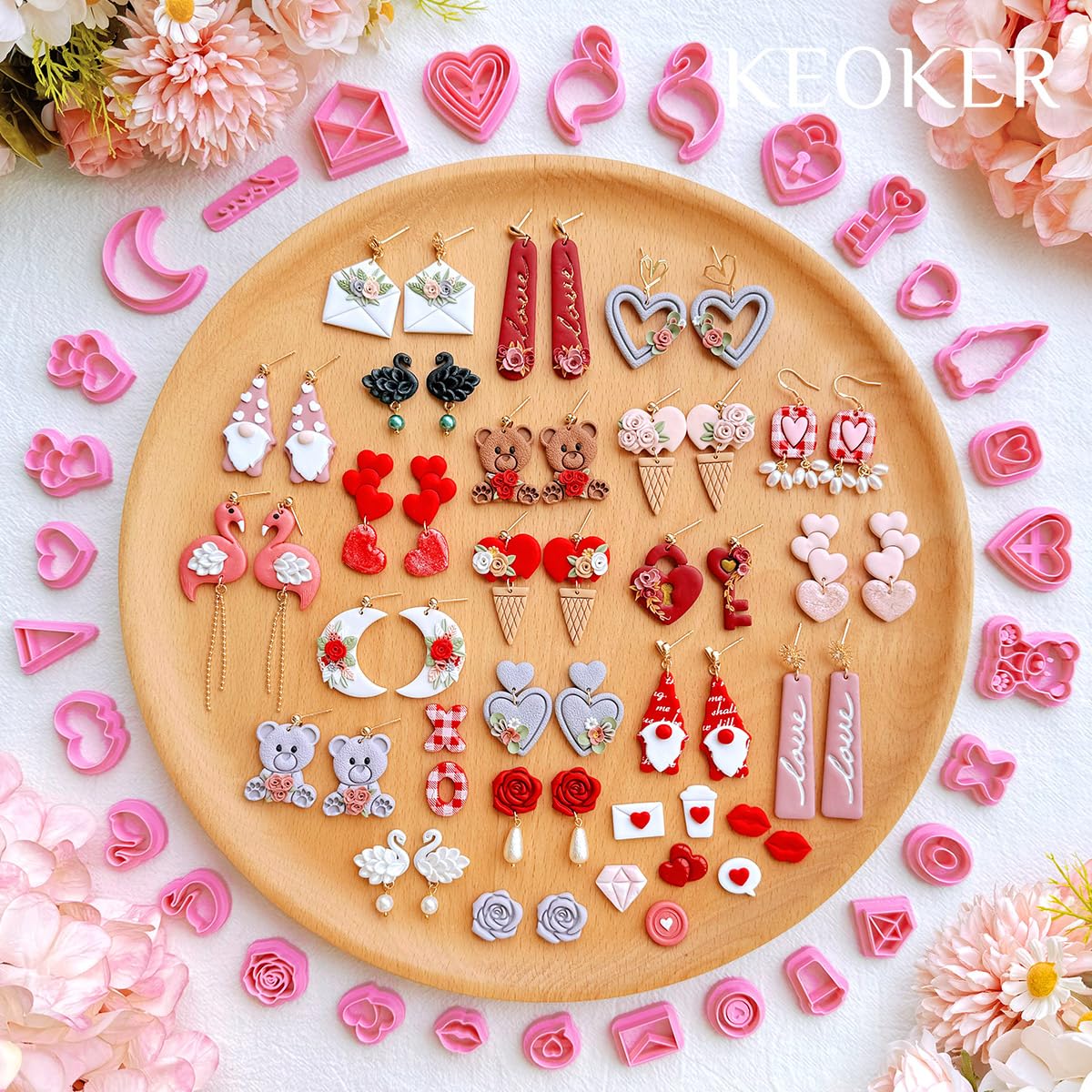 EEEKit 76-teiliges Modelliermassen Set - Ausstecher Für Schmuck & Deko