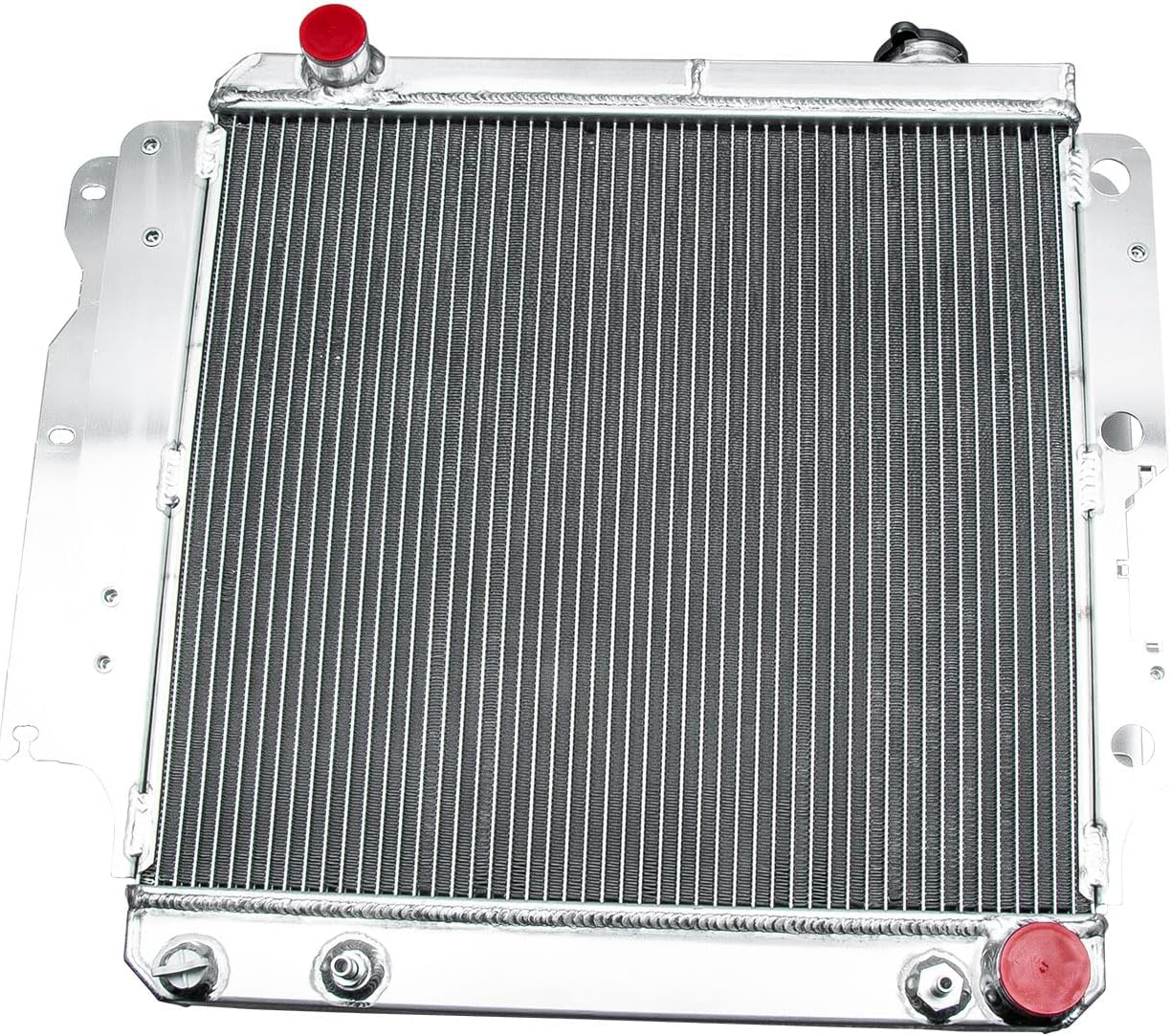 3 Rows Core Aluminum Radiator for 1987-2006 Jeep TJ/YJ Wrangler Chevy V8 Swap - ALL Aluminum Radiator Radiador for Jeep TJ/Wrangler