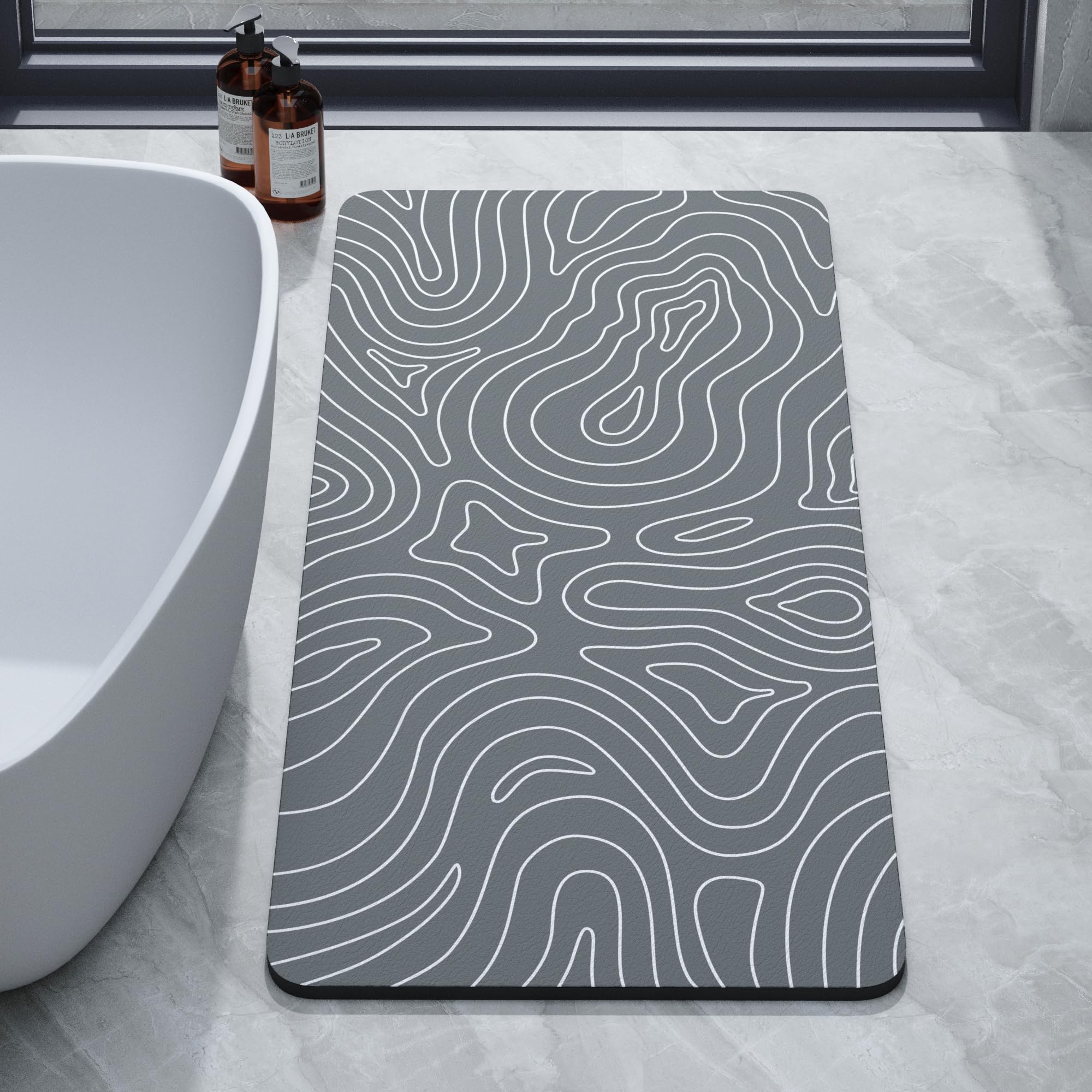 Super Absorbent Bath Mat Bathroom Rugs Washable Quick Dry Non Slip ...