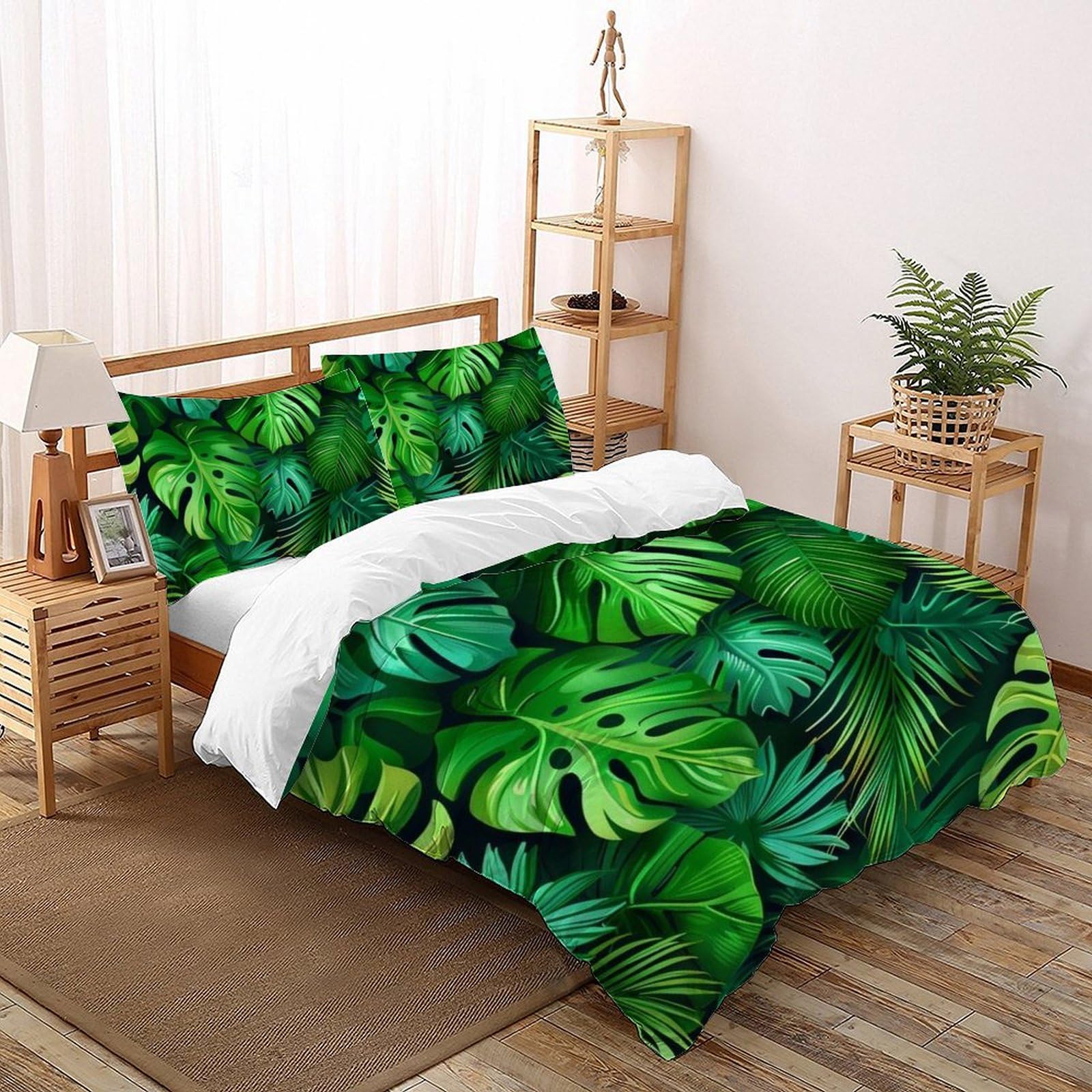 Housse de couette 3 pièces microfibre 200x200 pour lit double adulte