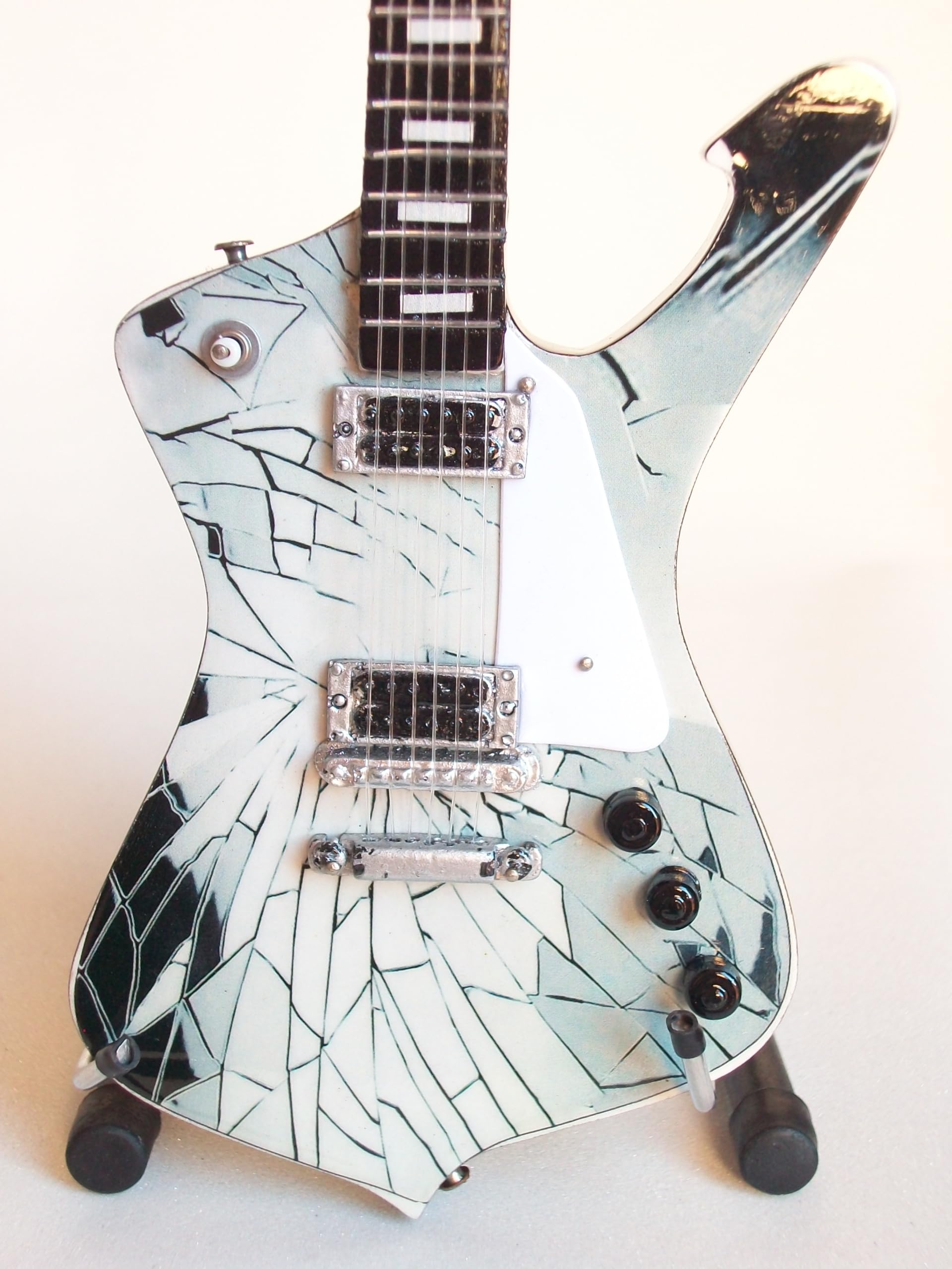 Guitarra miniatura estilo Ibanez cracked mirror – Paul Stanley