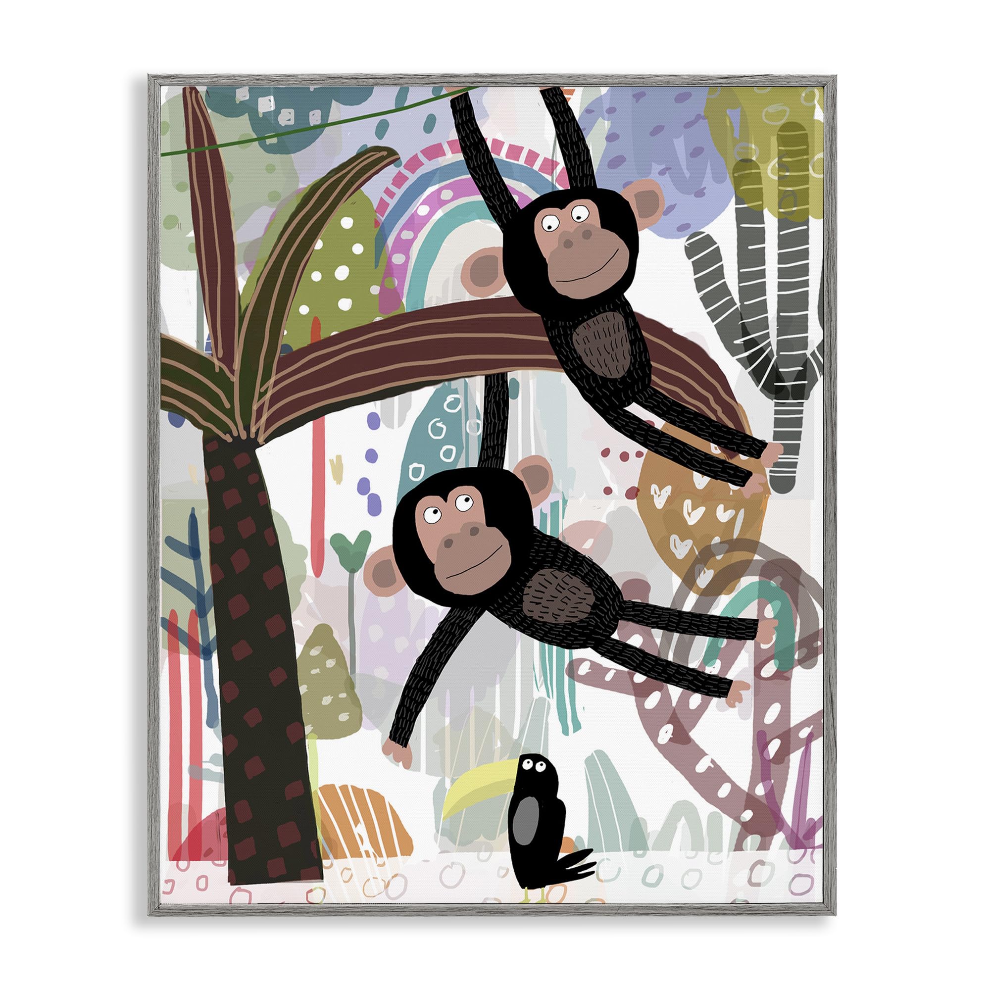 Cadre singe exotique Carla Daly pour habiller facilement un mur blanc vide