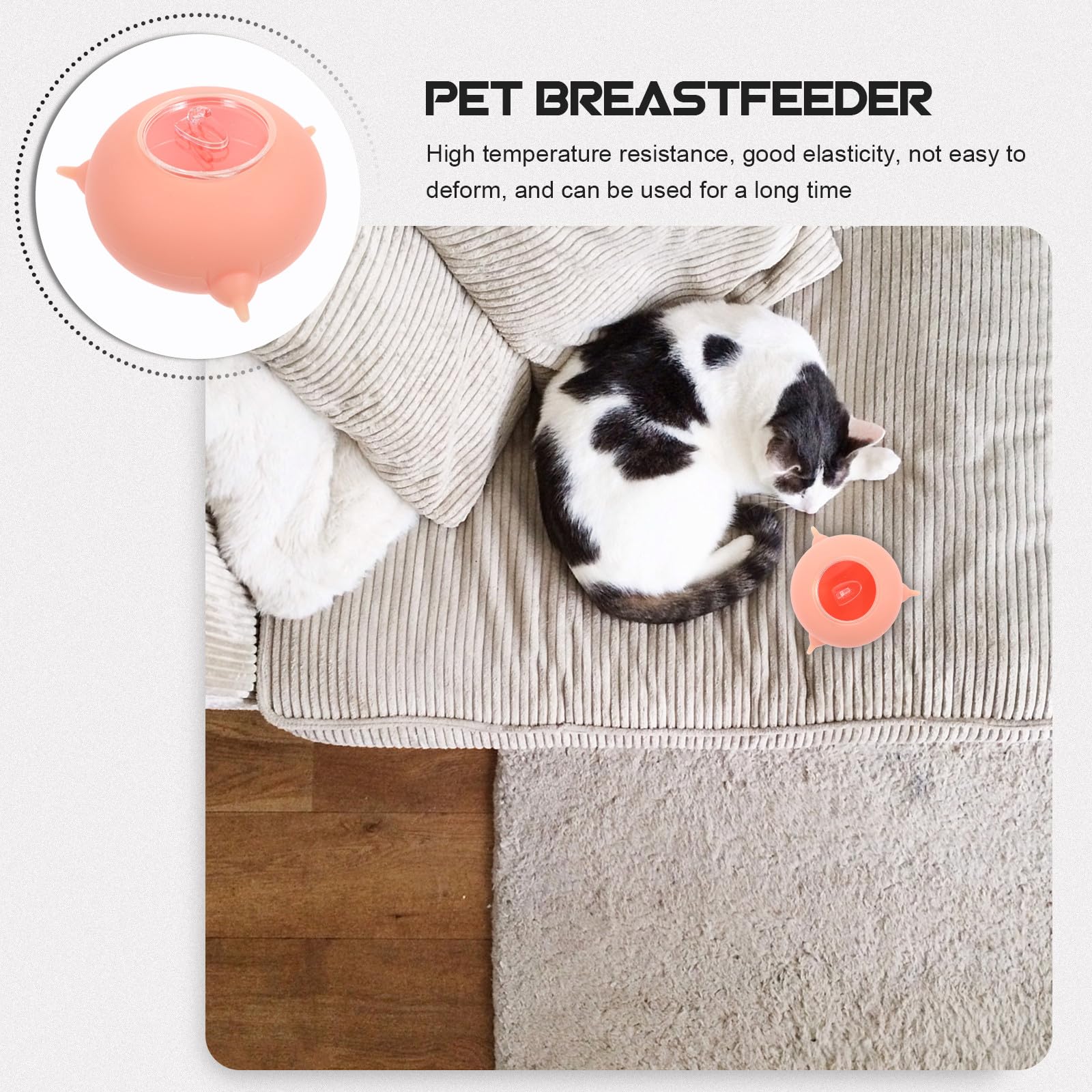 Lurrose Biberon in Silicone Riutilizzabile e Leggero per Piccoli Animali Domestici, per L'alimentazione e L'addestramento dei Cuccioli Rosa