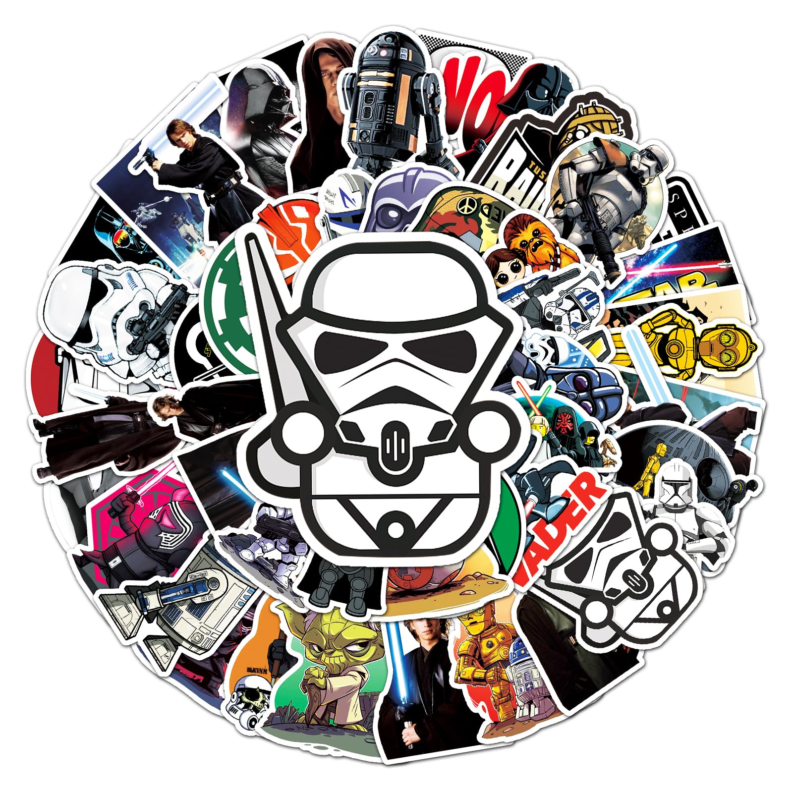 50 Stück Laptop Aufkleber, Wasserfeste PVC-Aufkleber für DIY-Dekoration, Graffiti-Stil Stickers für Autos Motorräder Laptops Fahrräder Skateboards Skier Snowboards Gepäck etc.