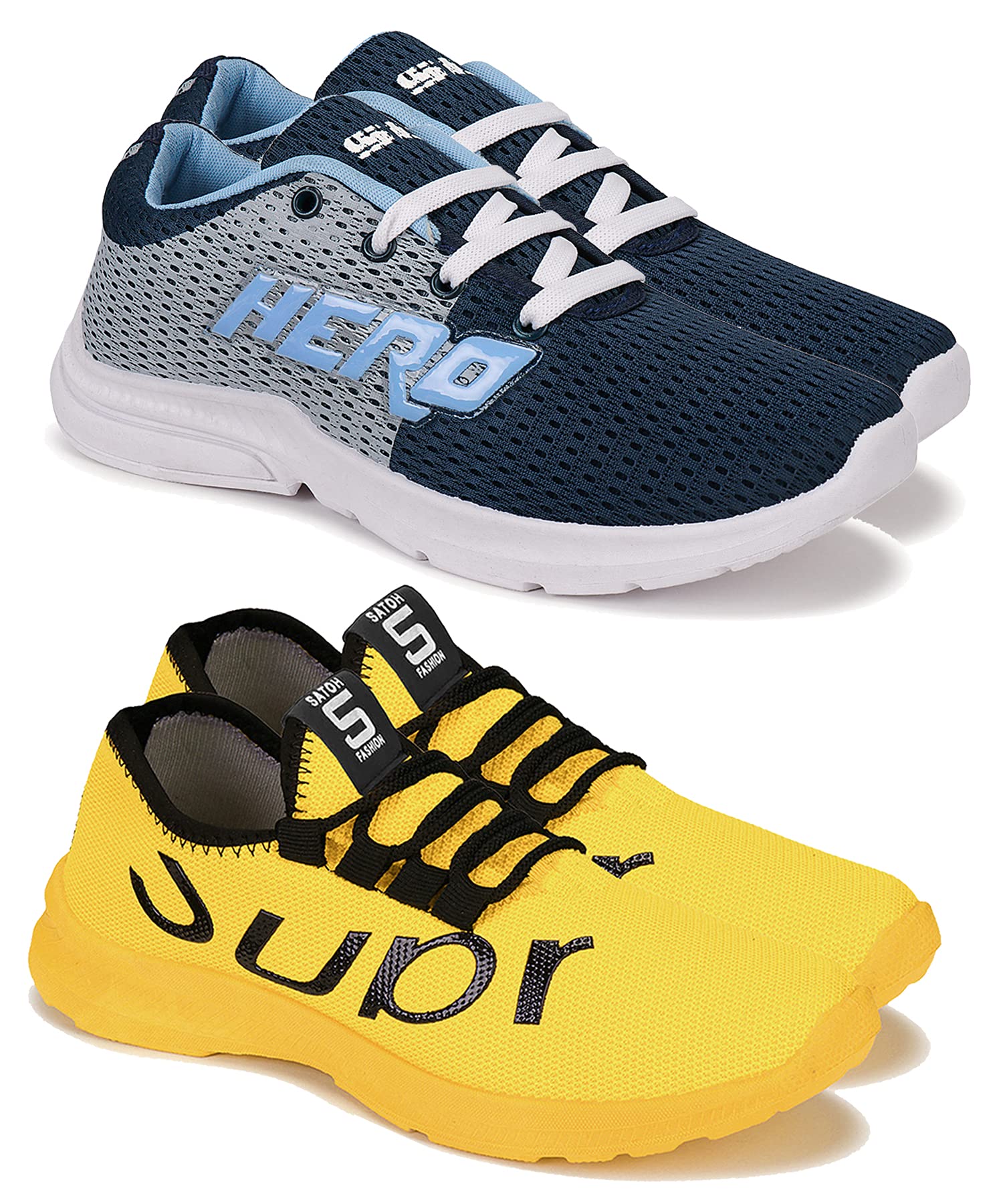 Camfoot Comfortable Pack of 2 Multicolor Collection of Loafers Shoes for Kids & Boys (9319-9267)
