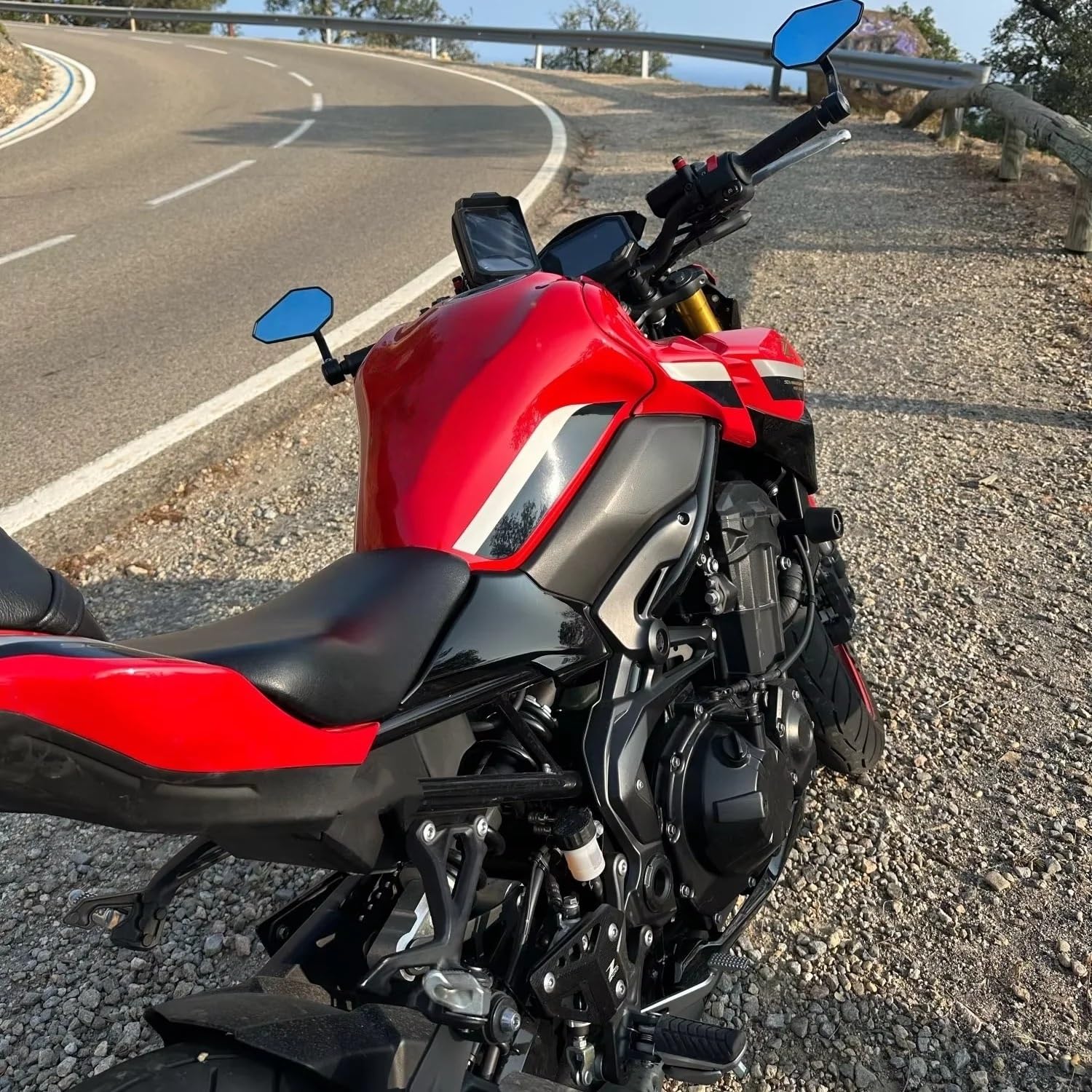 Motocyklowe Lusterka Wsteczne Moto Lusterko końców Pasuje Do Honda GSXR ER6N7/8 "22mm Lusterko Wsteczne Motocykla Uniwersalna Kierownica Widok Z Tyłu
