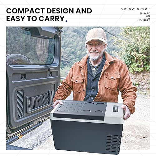 Miniatura 5 de Refrigerador eléctrico de coche de 12 voltios, 58 cuartos de galón (55L) de control de aplicación, refrigerador de 12 V -4   68 , refrigerador de