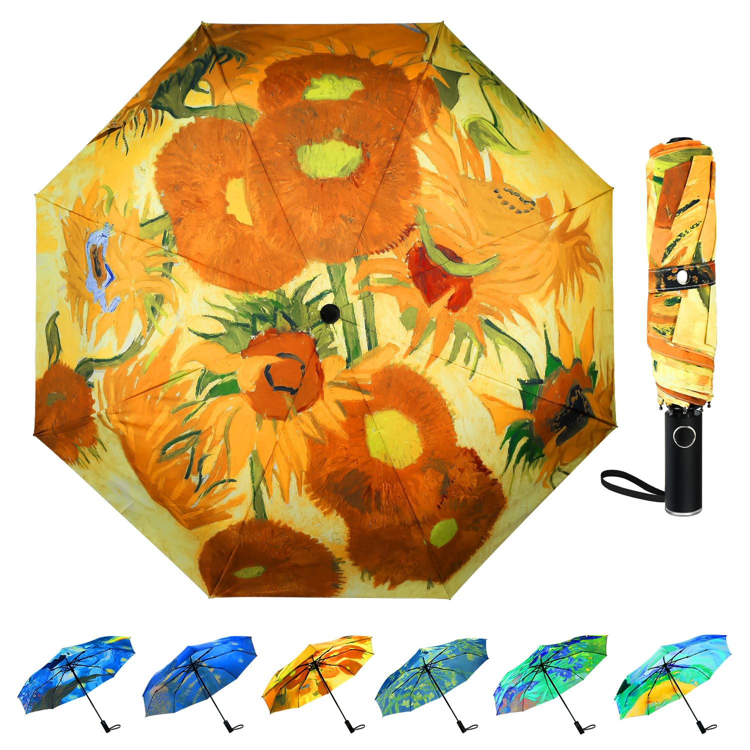 UcrineiUmbrella, Pretty Umbrellas for Women and men, Ladies Umbrellas for Rain, Automatic Folding Umbrellas Open Close