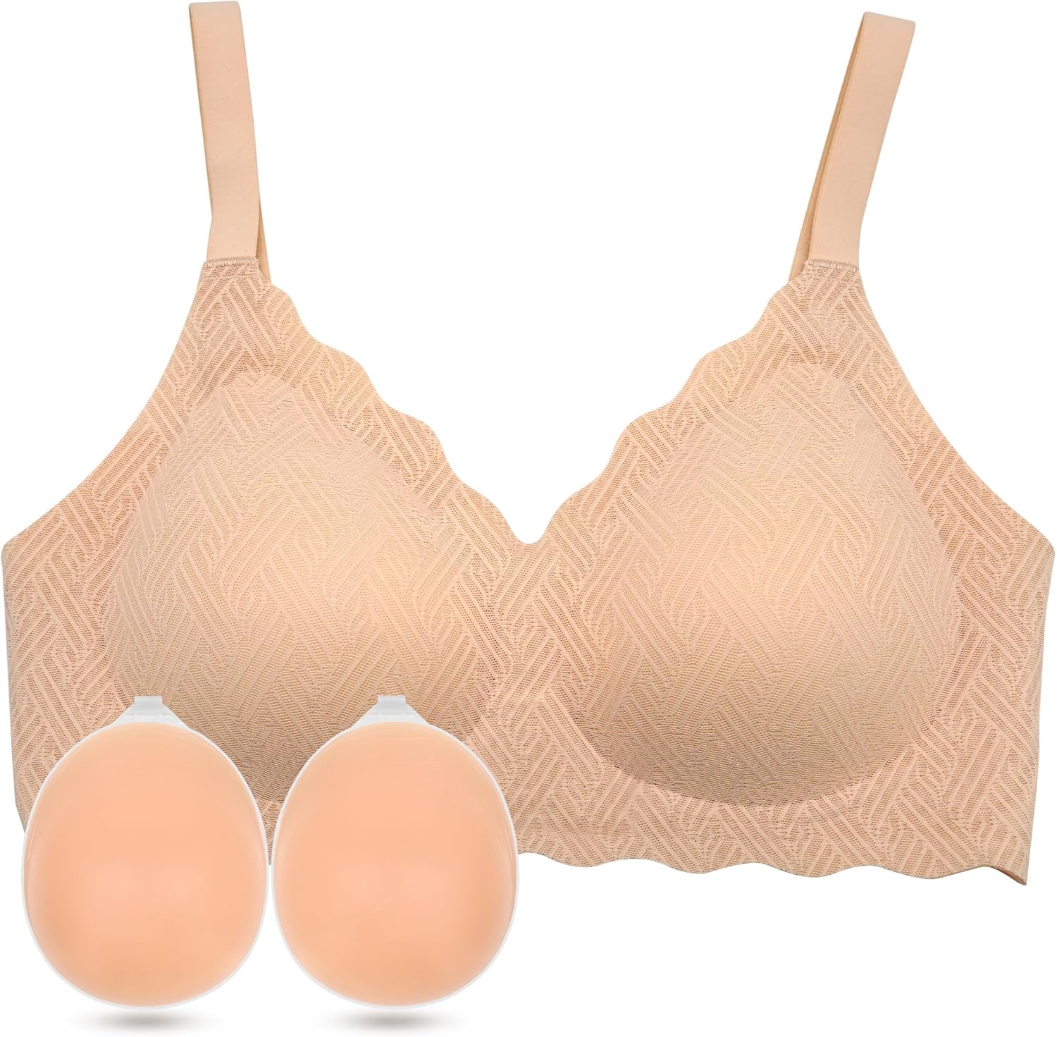 Silicone Breast Forms Pocket Bra Silicone Breast Enhancement Forms Wireless Pocket Bras for Post Surgery Bra
