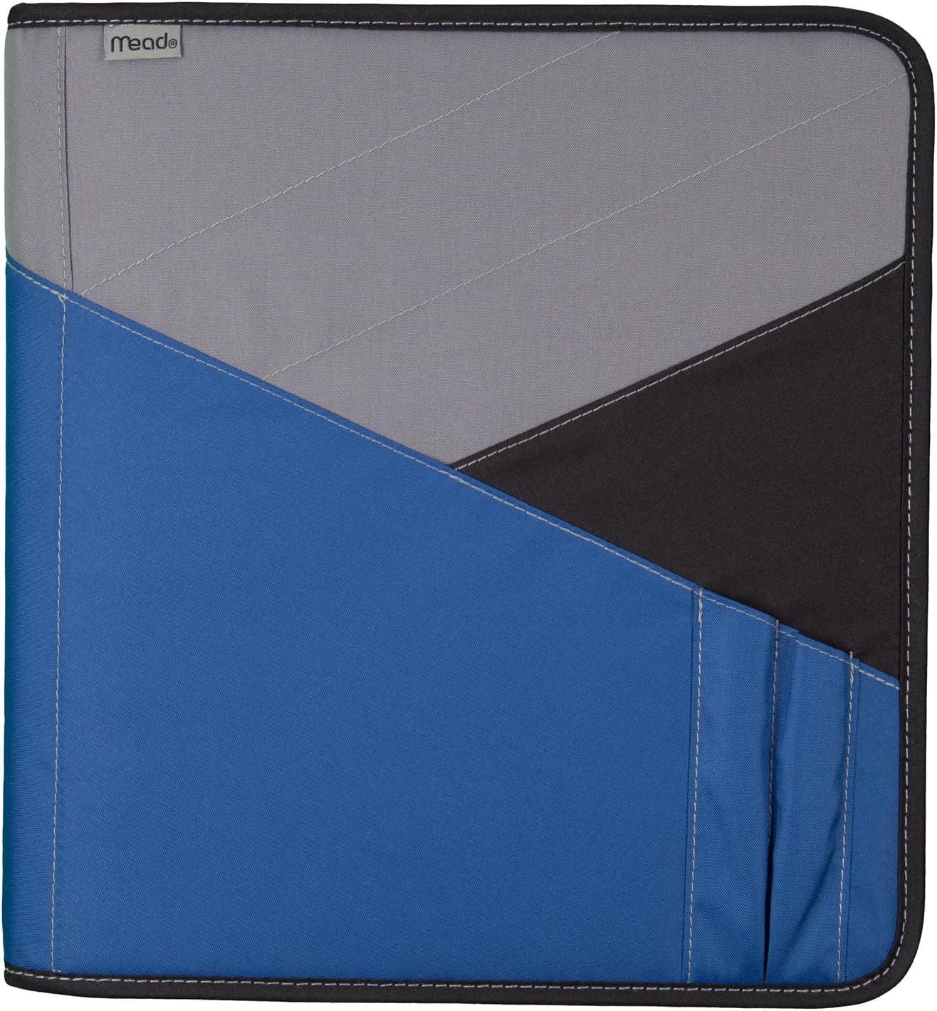 Mead Zipper Binder with Expanding File, 3 Ring Binder, 1-1/2", Color Selected For You, 1 Count (29024)