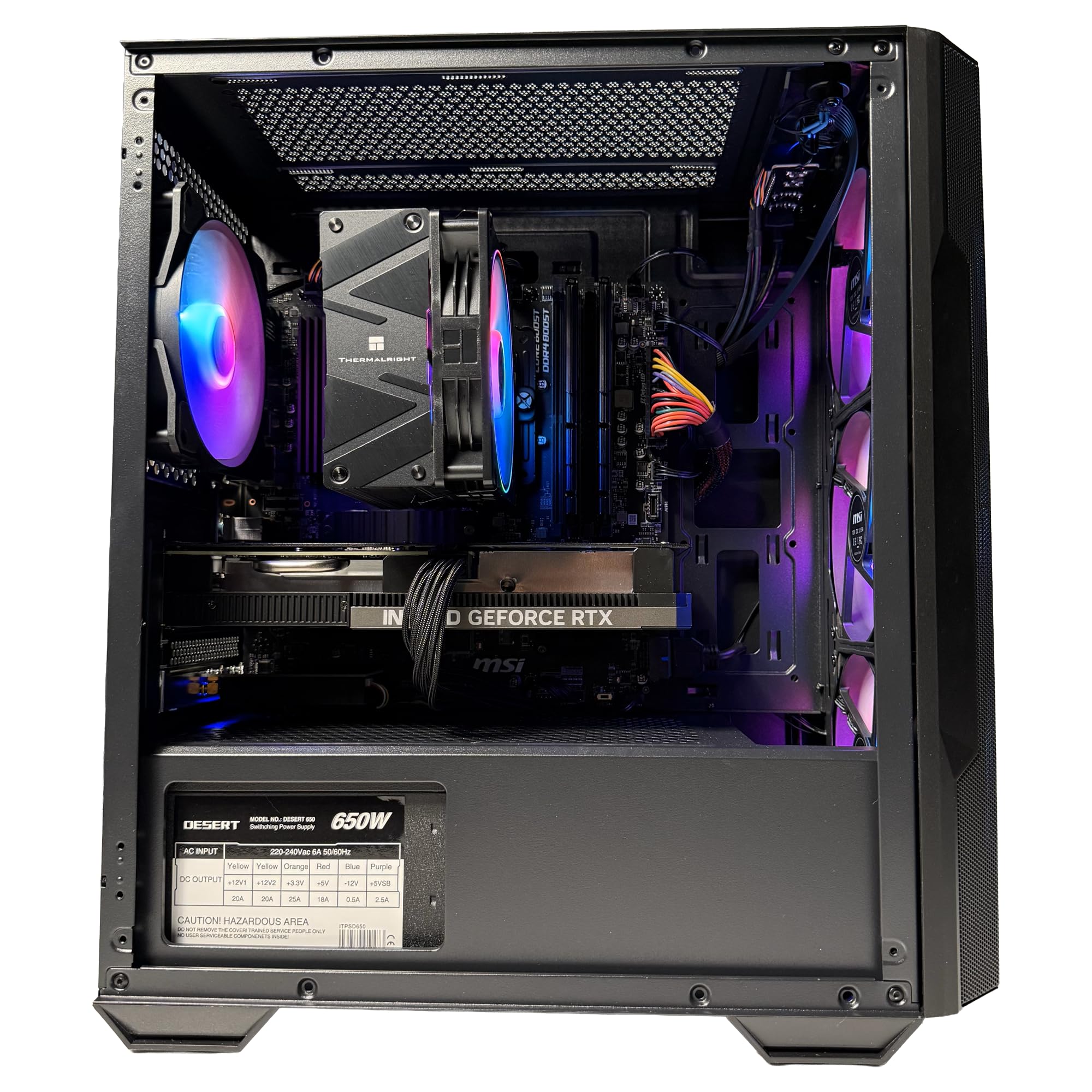 Golook PC Gaming Tokyo 3.3 - Ryzen 5 5600X / 16GB RAM / 1TB NVME M.2 / RTX 5050 8GB / B550M / 5 Ventole Raffreddamento - Computer Fisso