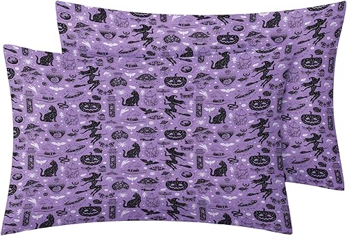 Miniatura 189 de Sábanas de murciélago tamaño individual – Juego de sábanas de Halloween para niños y niñas, juego de sábanas en blanco y negro, microfibra suave