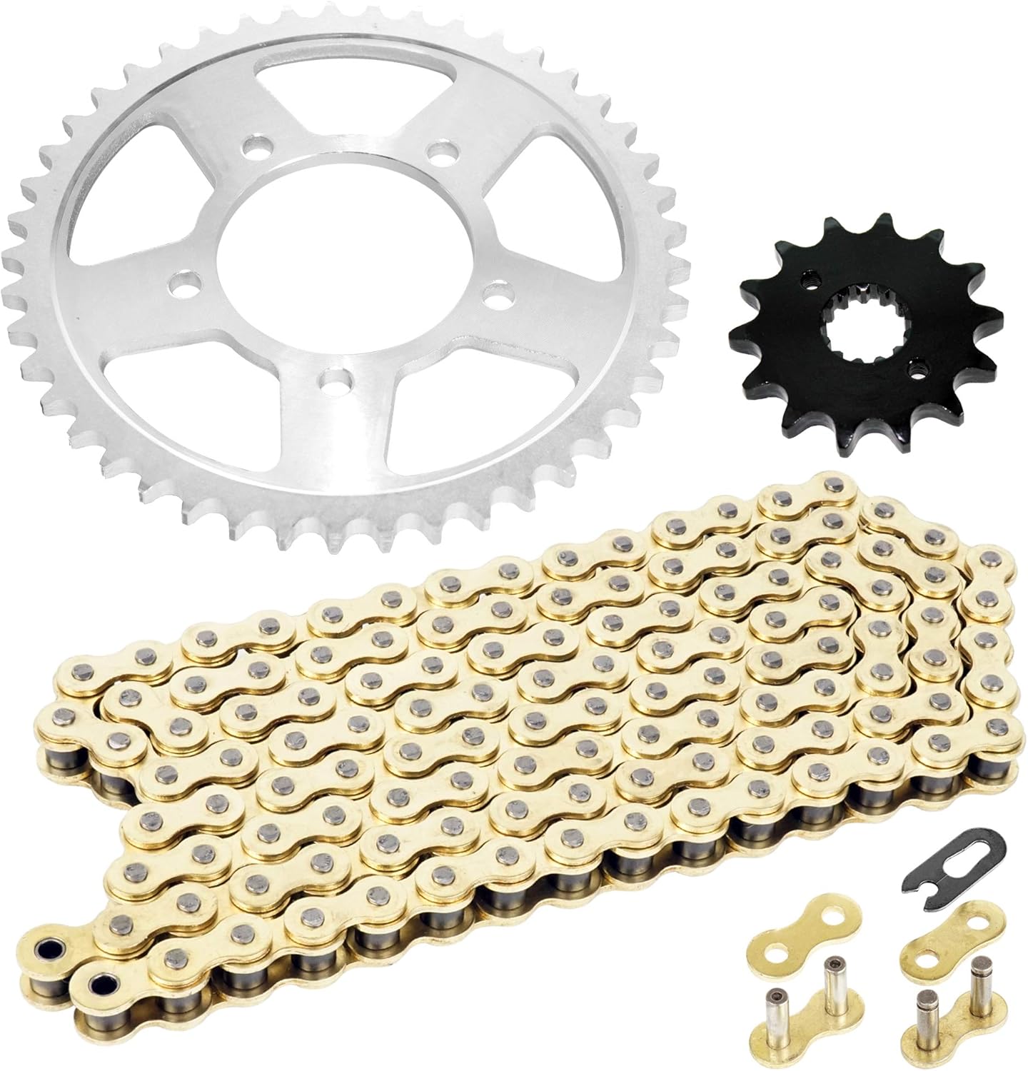 Caltric Drive Chain and Sprockets Kit Compatible with