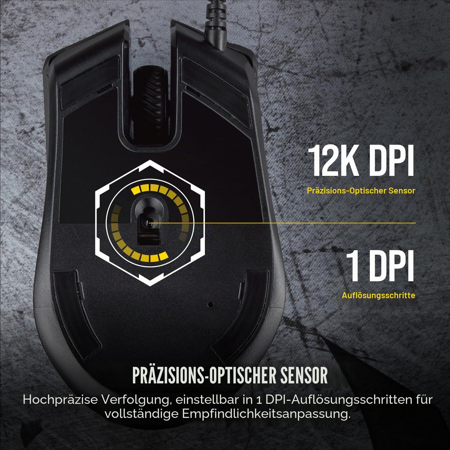 Corsair Harpoon PRO RGB FPS/MOBA-Optisch-Gaming-Maus - Schwarz | 12.000 DPI Optisch Sensor, Leicht, 6 Vollständig Programmierbare Tasten, RGB-LED-Hintergrundbeleuchtung
