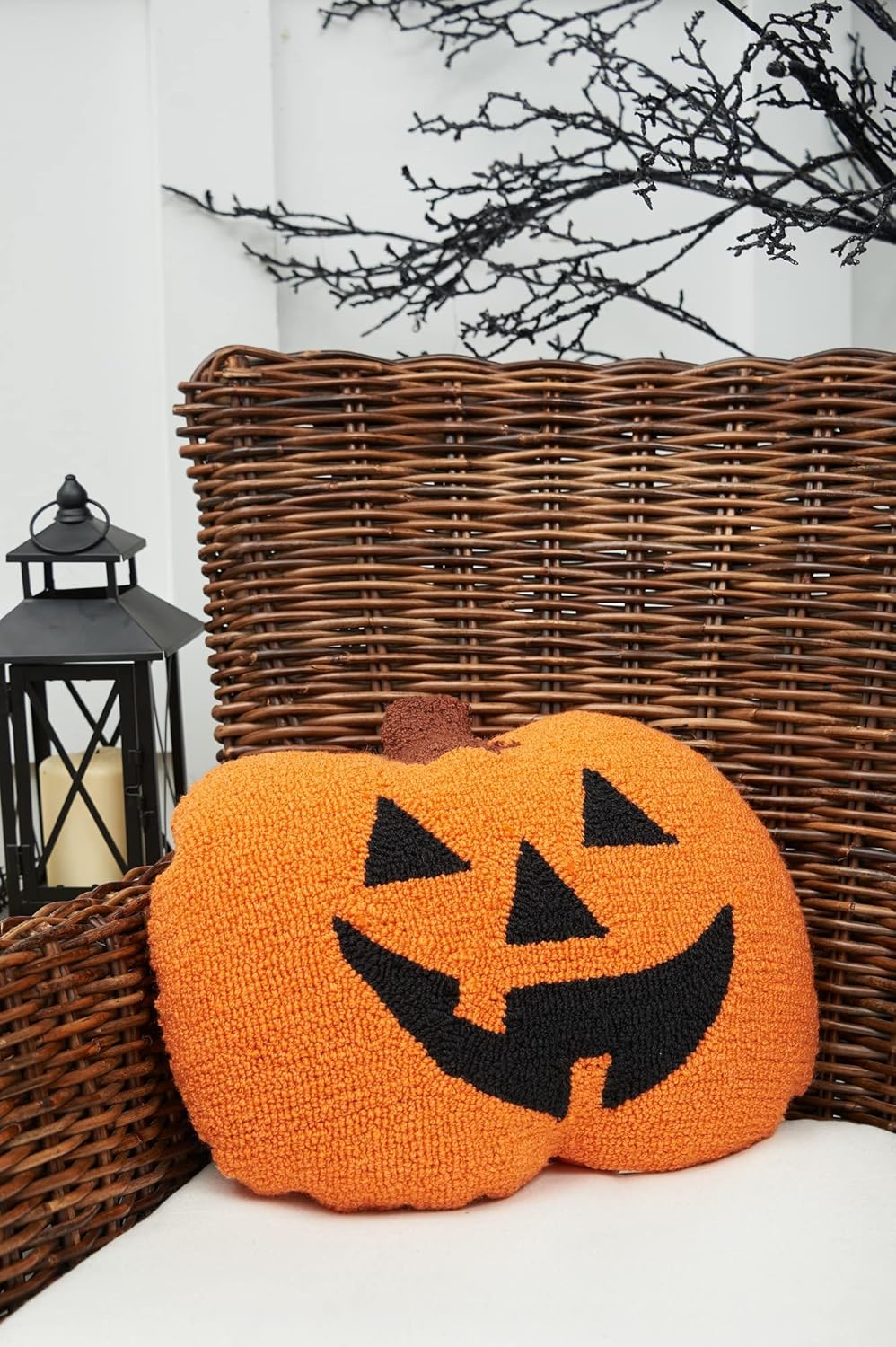 C&F Home Jack O' Lantern Pumpkin Shaped Halloween Hooked Accent Throw Pillow 16" x 18" Cute Spooky Scary Autumn Fall Harvest Home Living Room Chair Couch Sofa Bed Bedroom Decor Decoration 16" x 18"