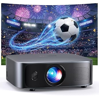 Smart Projector 4K Compatible with Netflix & Dolby Audio KOGATA Short Distance Projector with Auto Focus & 6D Trapezoidal Correction WiFi/Bluetooth Native 1080P Home Cinema Projector for Outdoor