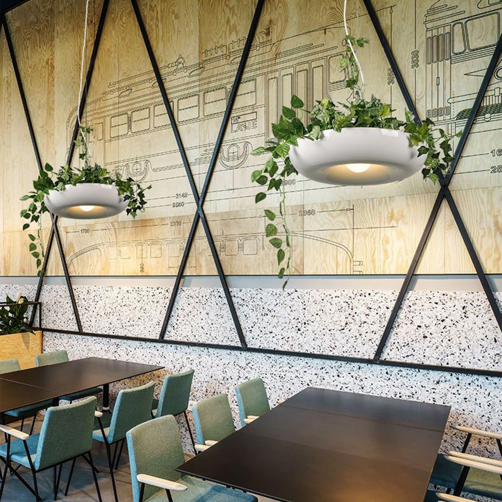Garten-Pflanzen-Kronleuchter Hängbare Leuchte | Kreativer hängbarer Pflanzenkronleuchter Für Restaurant Schlafzimmer Wohnzimmer Küche Innenbereich Bauernhaus