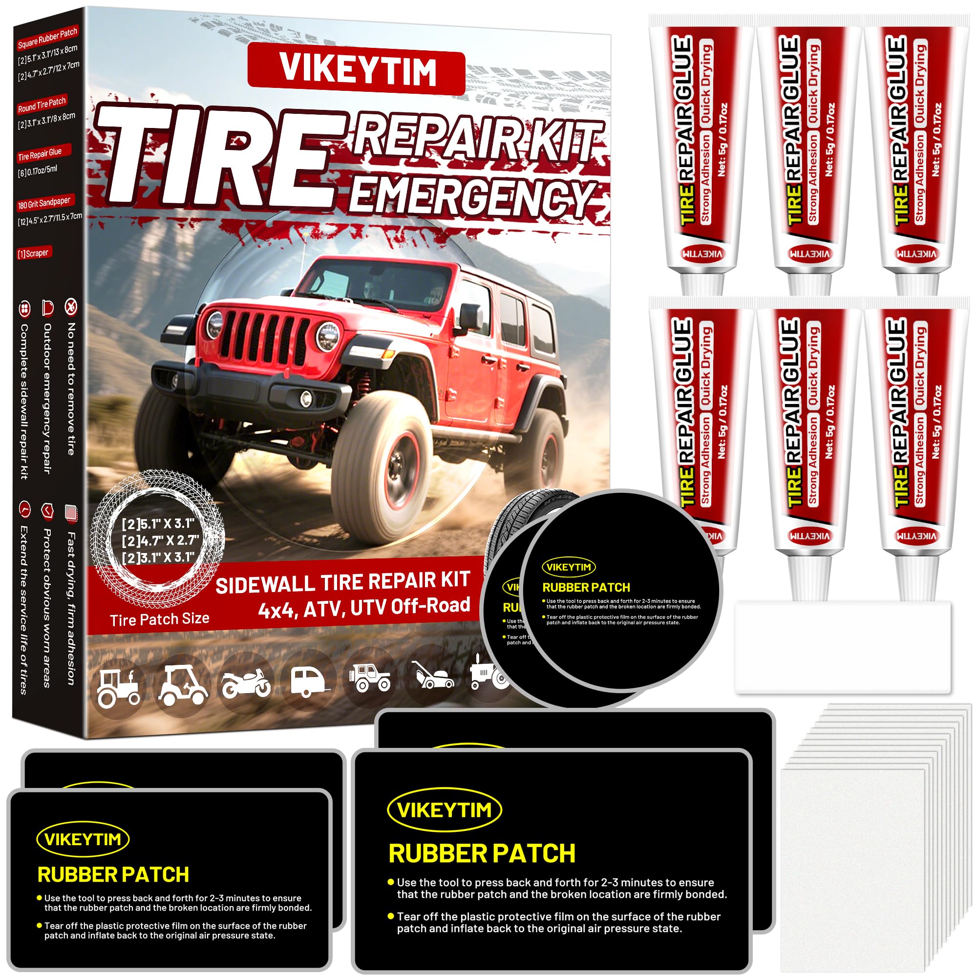 Kit De Réparation De Pneus Sidewall Slug - Réparation Flancs Pneus