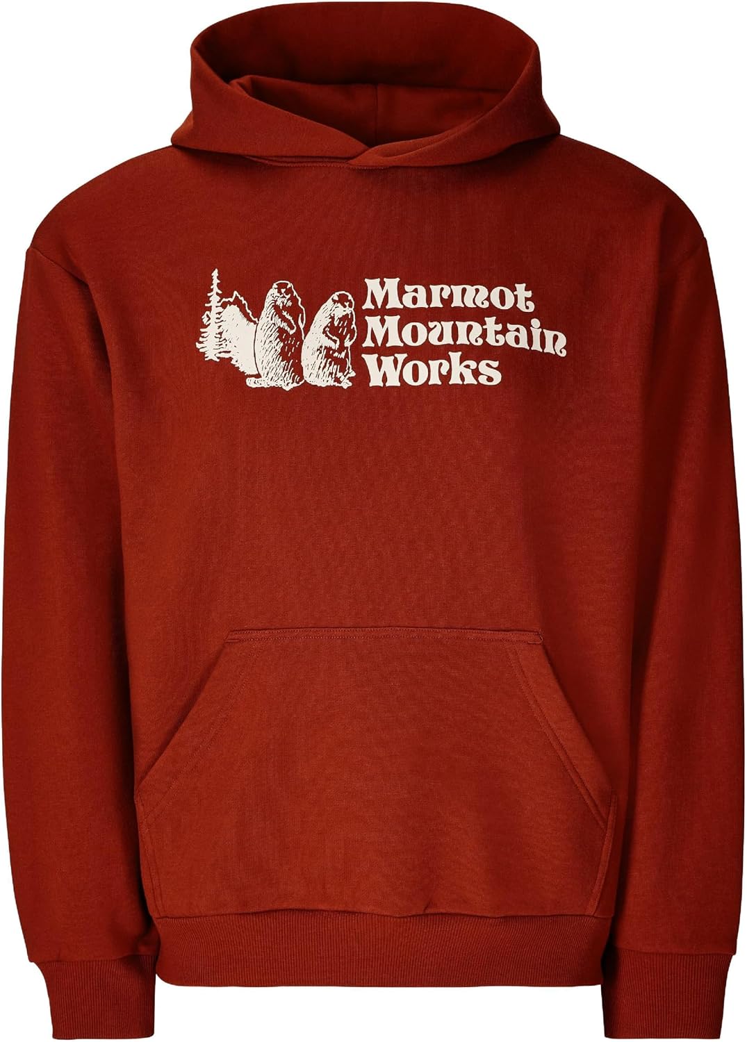 MARMOT Men's MMW Hoody - Hooded Sweatshirt with Screen Printed Graphic, Double-Layer Hood and Kangaroo Pocket