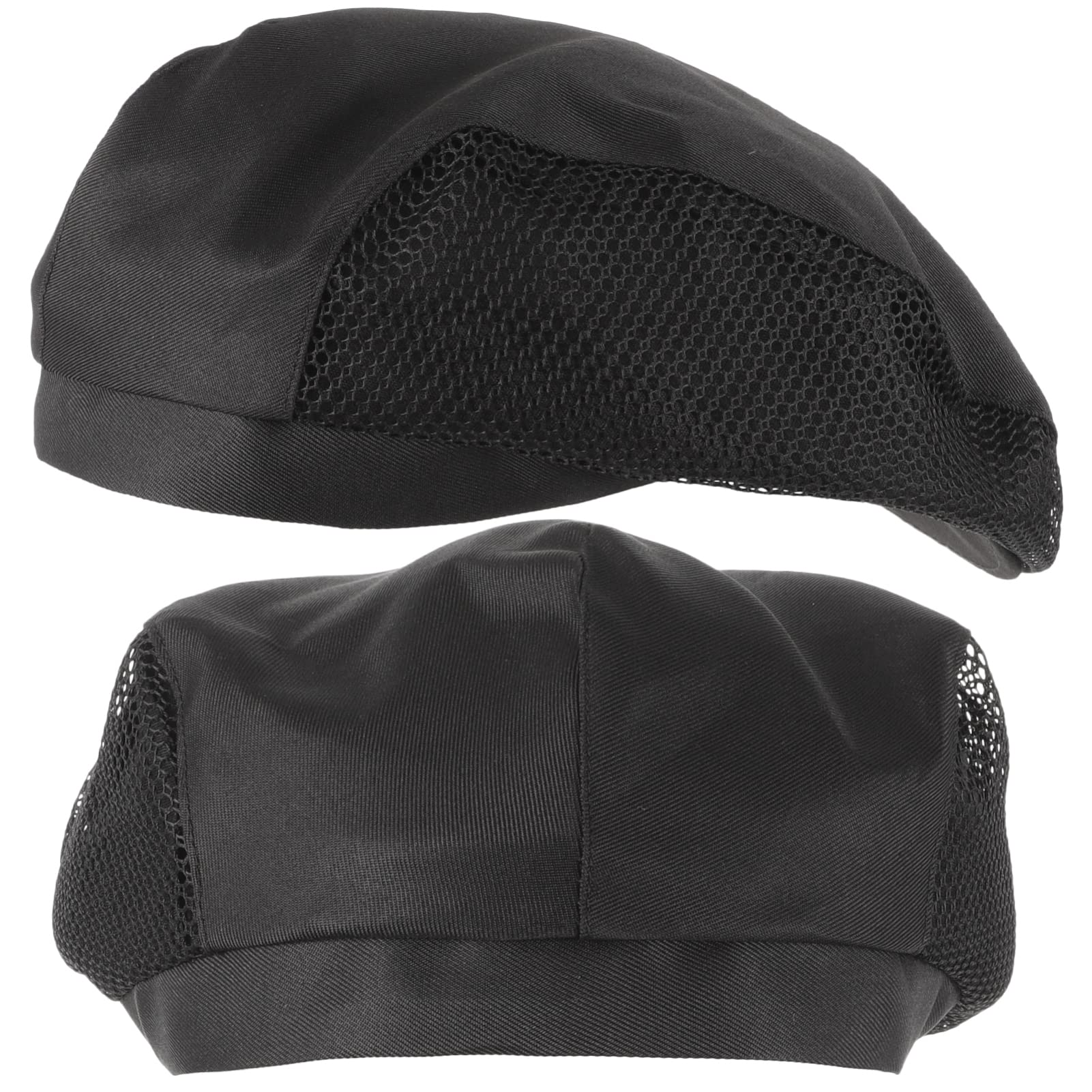 Gadpiparty Kochmütze 2er-Pack – Schwarz, Unisex, Netz-Bouffant-Stil, Für Küche, Backen & Catering, Einheitsgröße