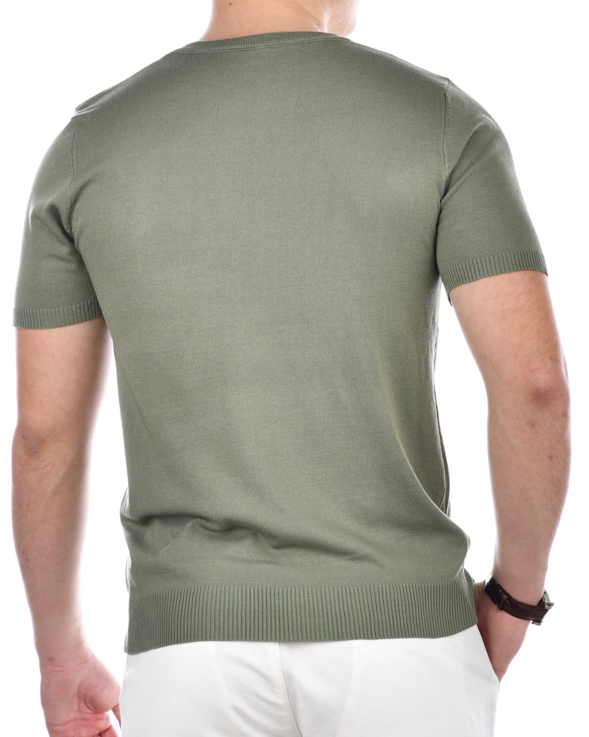 CZ - T-Shirt Uomo Jersey Cotone Maglia Polo Elegante Slim Fit Maglietta Classica Traspirante Manica Corta Casual Raffinata
