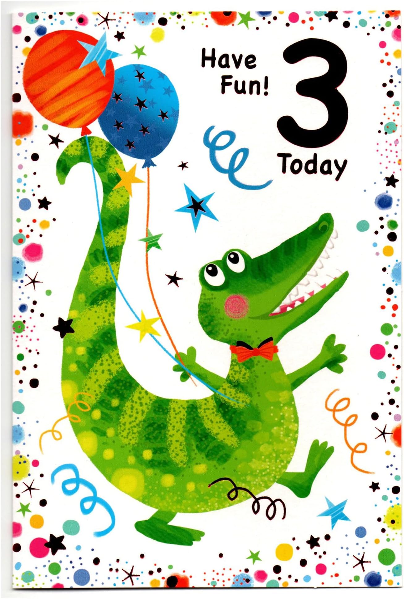 Birthday Card for Three (3) 3rd Year Old Boy - Free Post (UK)