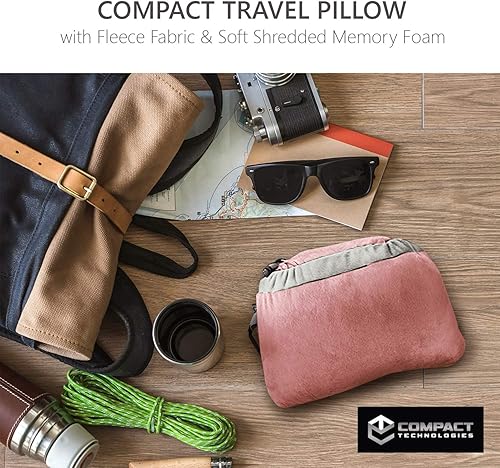 Miniatura 6 de Almohada de viaje compacta fabricada con espuma viscoelástica triturada y tela polar súper suave para una máxima comodidad en los viajes. Diseño