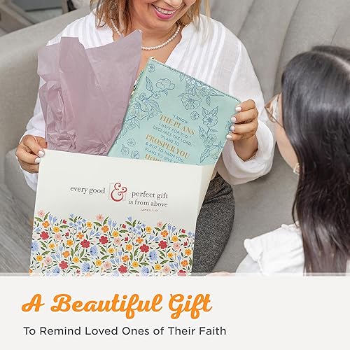 Miniatura 8 de Christian Art Gifts Funda de la Biblia de piel sintética I Know The Plans I Have for You - Jeremías 2911 inspirador versículo bíblico en relieve,