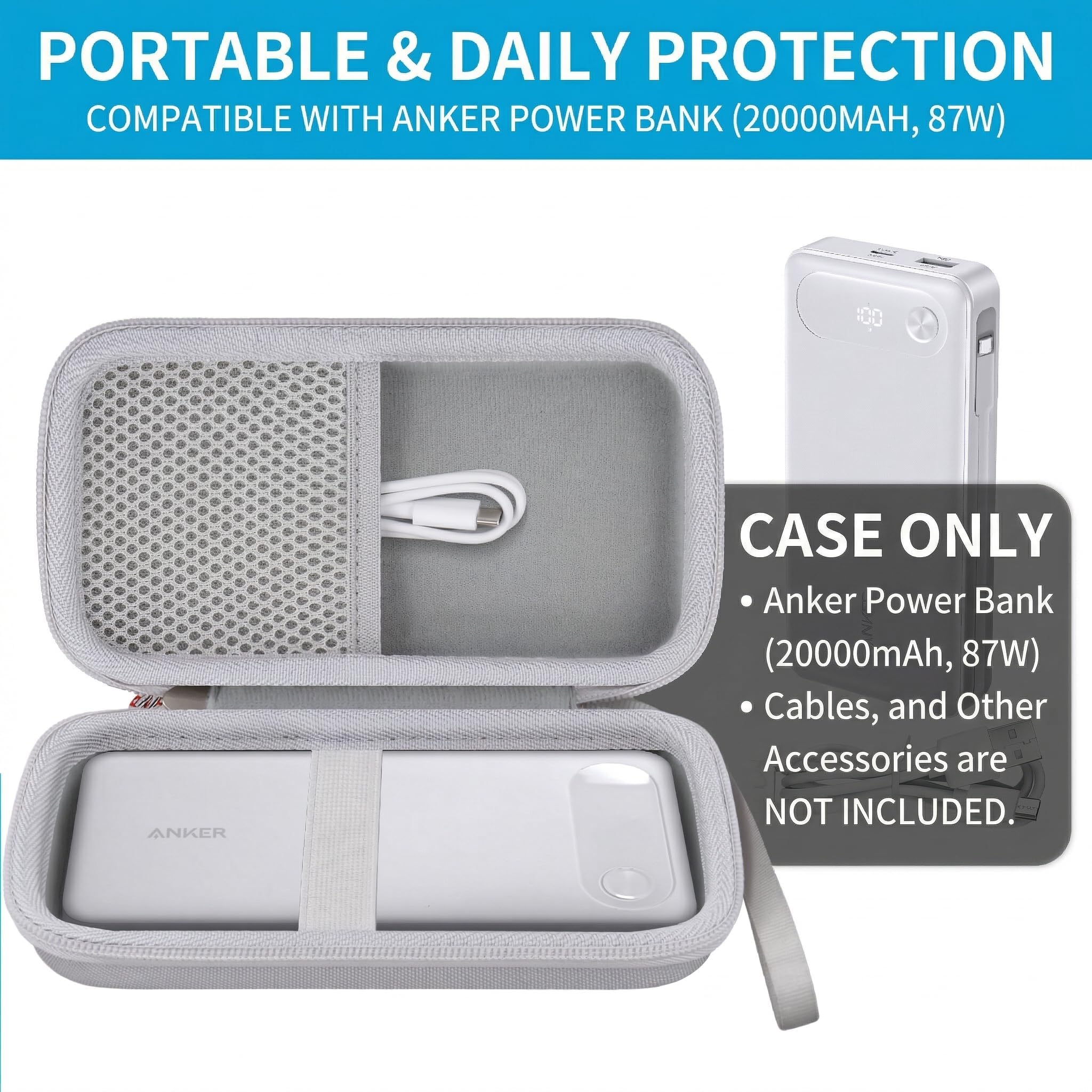 Amazon.co.jp: (Case Only) Anker Power Bank (20000mAh, 87W, Built