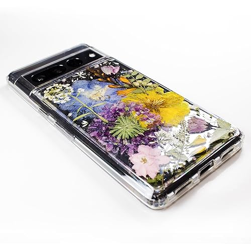Miniatura 6 de Pressed flower foral Phone cases cover for Google Pixel 6A skin cover case, Clear Bumper protective Soft silicone rigid back, (For Pixel 6A)