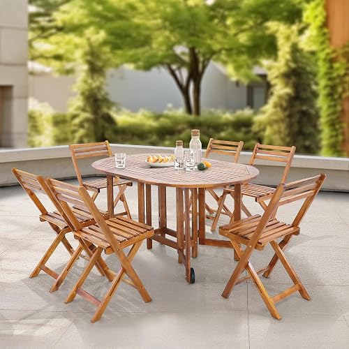 [en.casa] Salon de Jardin 7 Pièces avec Table à Manger