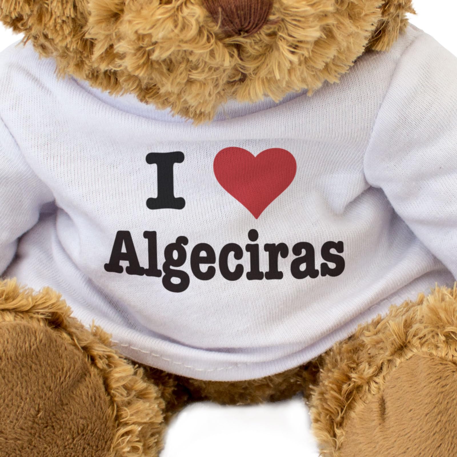 I LOVE ALGECIRAS - Teddy Bear - Cute Soft Cuddly Adorable - Gift Present, Brown - Image 3