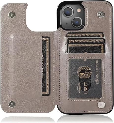 Miniatura 10 de Asuwish Funda compatible con iPhone 15 de 6.1 pulgadas con protector de pantalla de vidrio templado y tarjetero con soporte para tarjetero, soporte