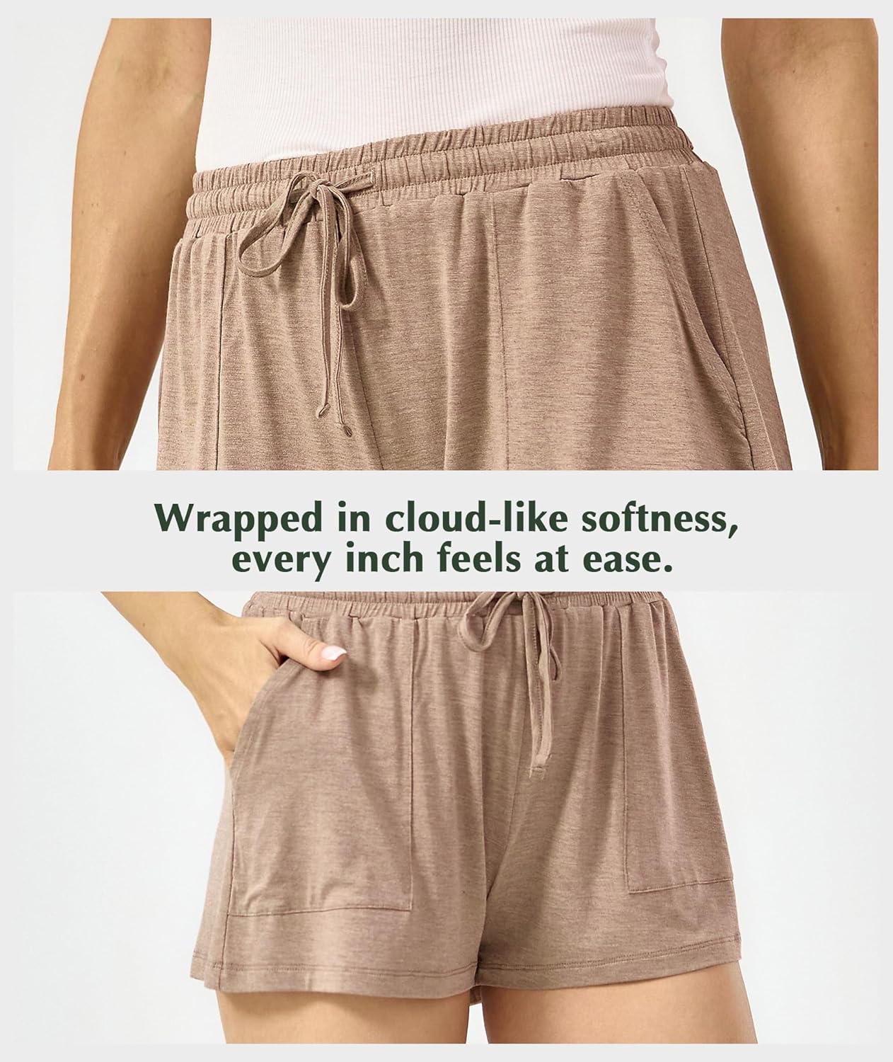 GYS Women's Pajama Bottoms Soft and Comfy Bamboo-derived Viscose Drawstring Pajama Shorts - Image 6