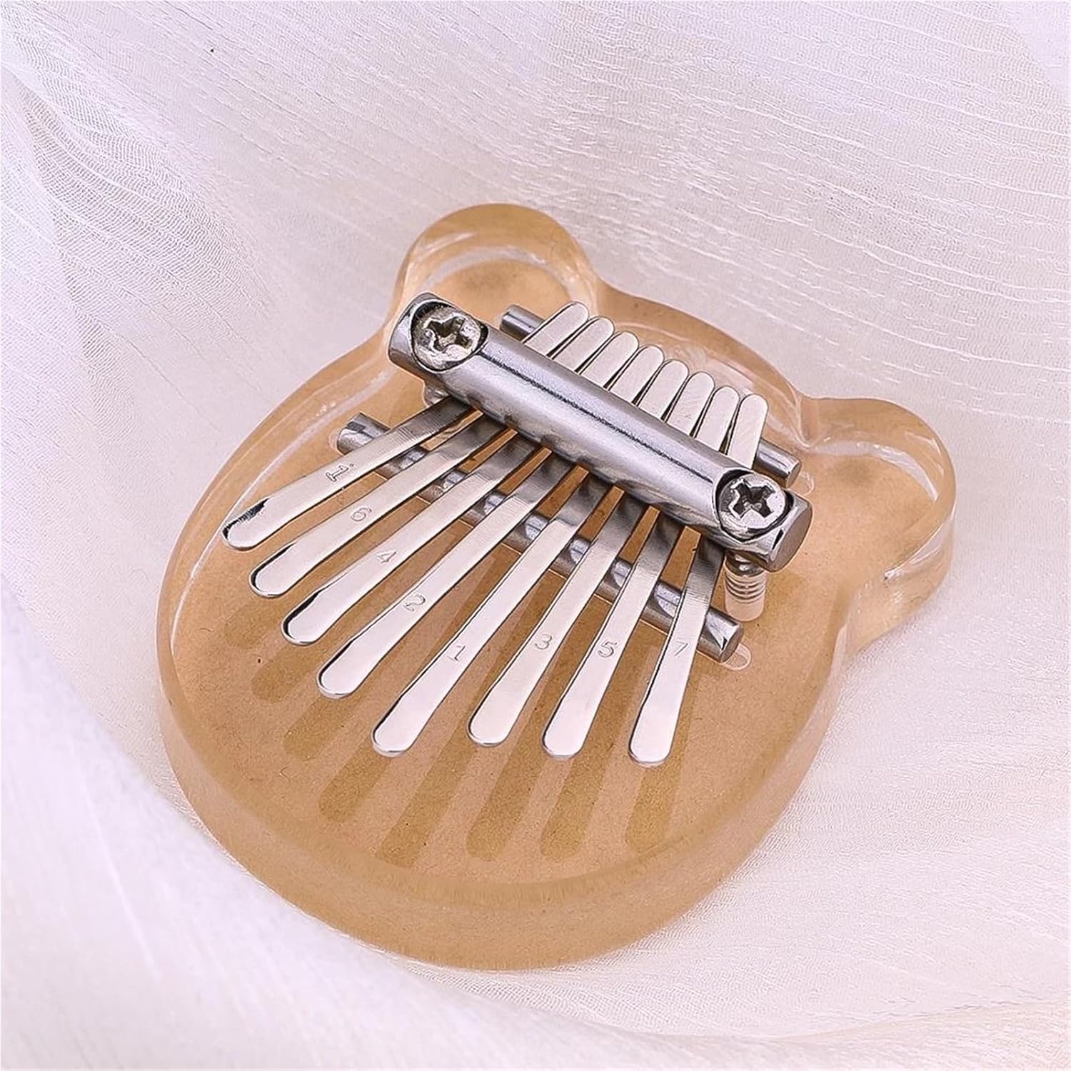Beginners Kalimba Adorable Bear Shaped Acrylic Kalimba Thumb Piano