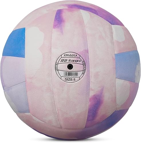 Miniatura 5 de Kuangmi Pelota de voleibol suave, tamaño oficial 5, pelota recreativa para interiores y exteriores, pelota de juego de playa para principiantes,