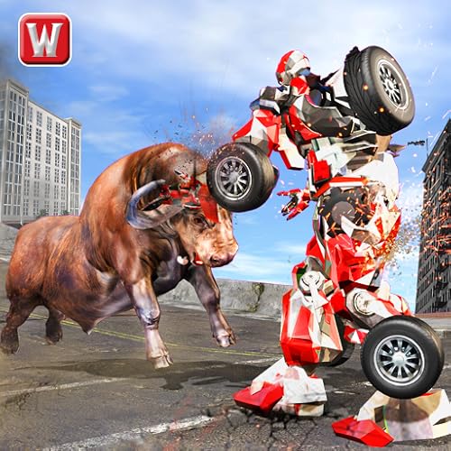 Super X Robot VS Angry Bull Attack Simulator