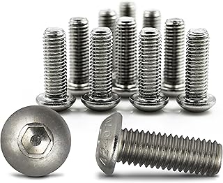 PROTECH Pack of 100 Rounded Head Screws Hexag...,