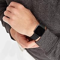 Vista 5 de Paquete de 8 bandas elásticas compatibles con Fitbit Versa 2/Lite/SE para mujeres y hombres, correa trenzada de nailon elástico ajustable Solo Loop