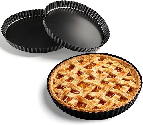 Best for everyday fruit tart baking: 9-Inch Nonstick Tart Pans (2-Pack)