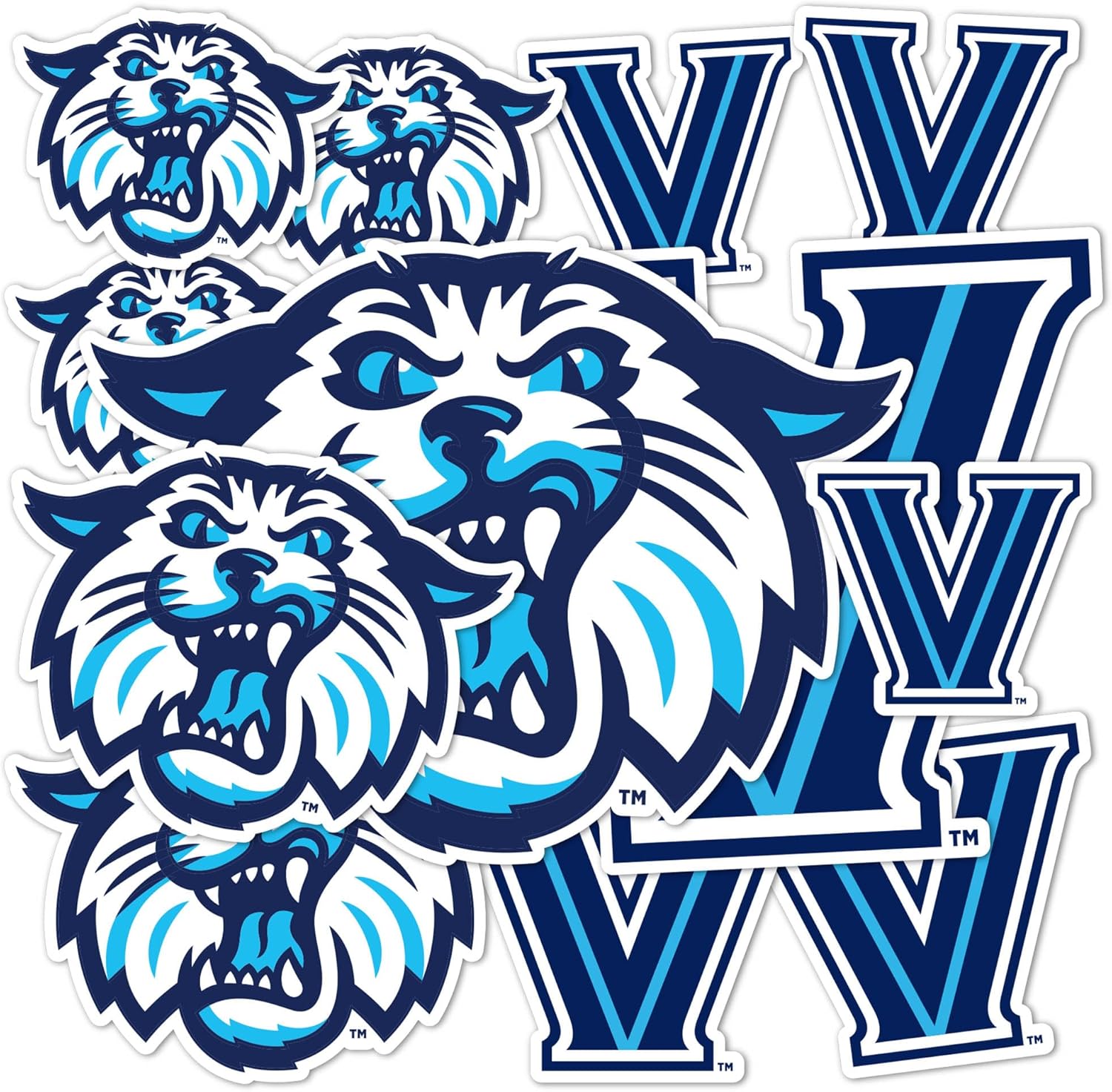 Desert Cactus Villanova University Sticker VU Wildcats Sticker Vinyl Decals Laptop Water Bottle Car Scrapbook Sheet T1 (Type 1-3)