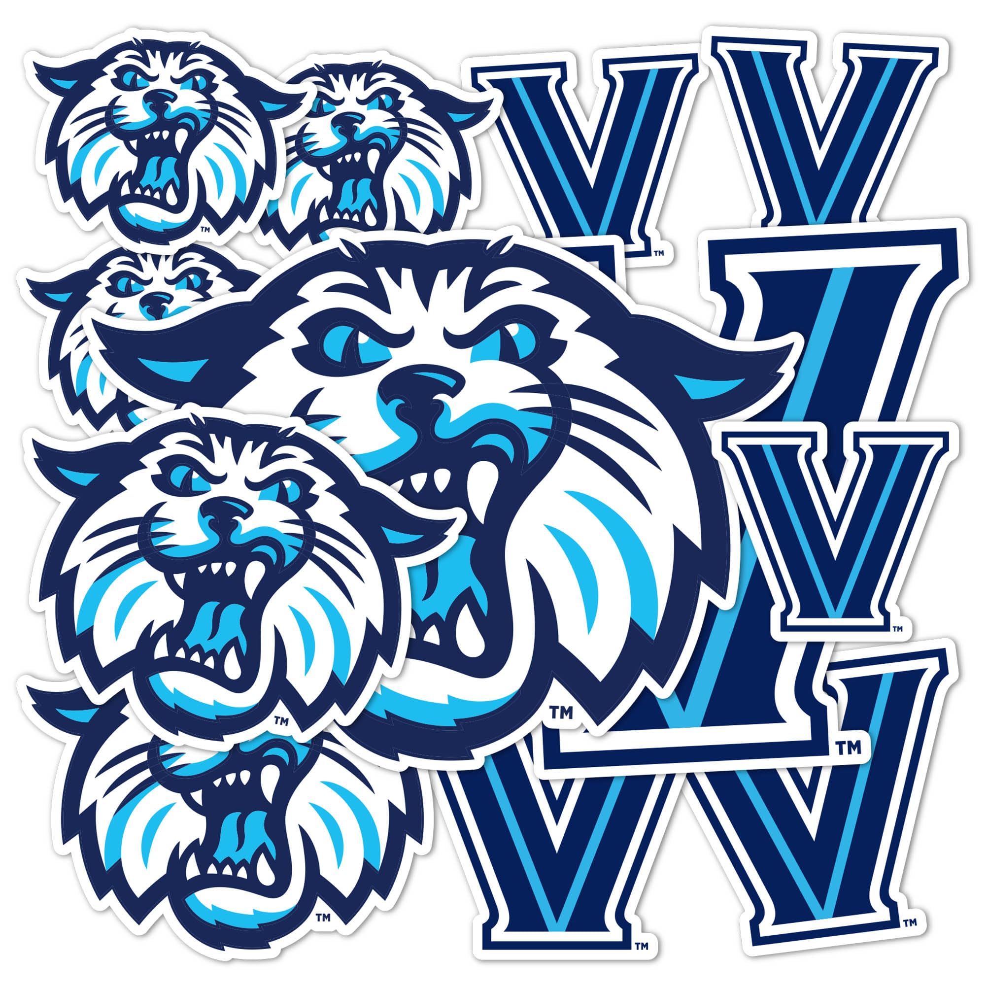 Sticker Villanova VU Wildcats autocollant déco gourde et ordinateur