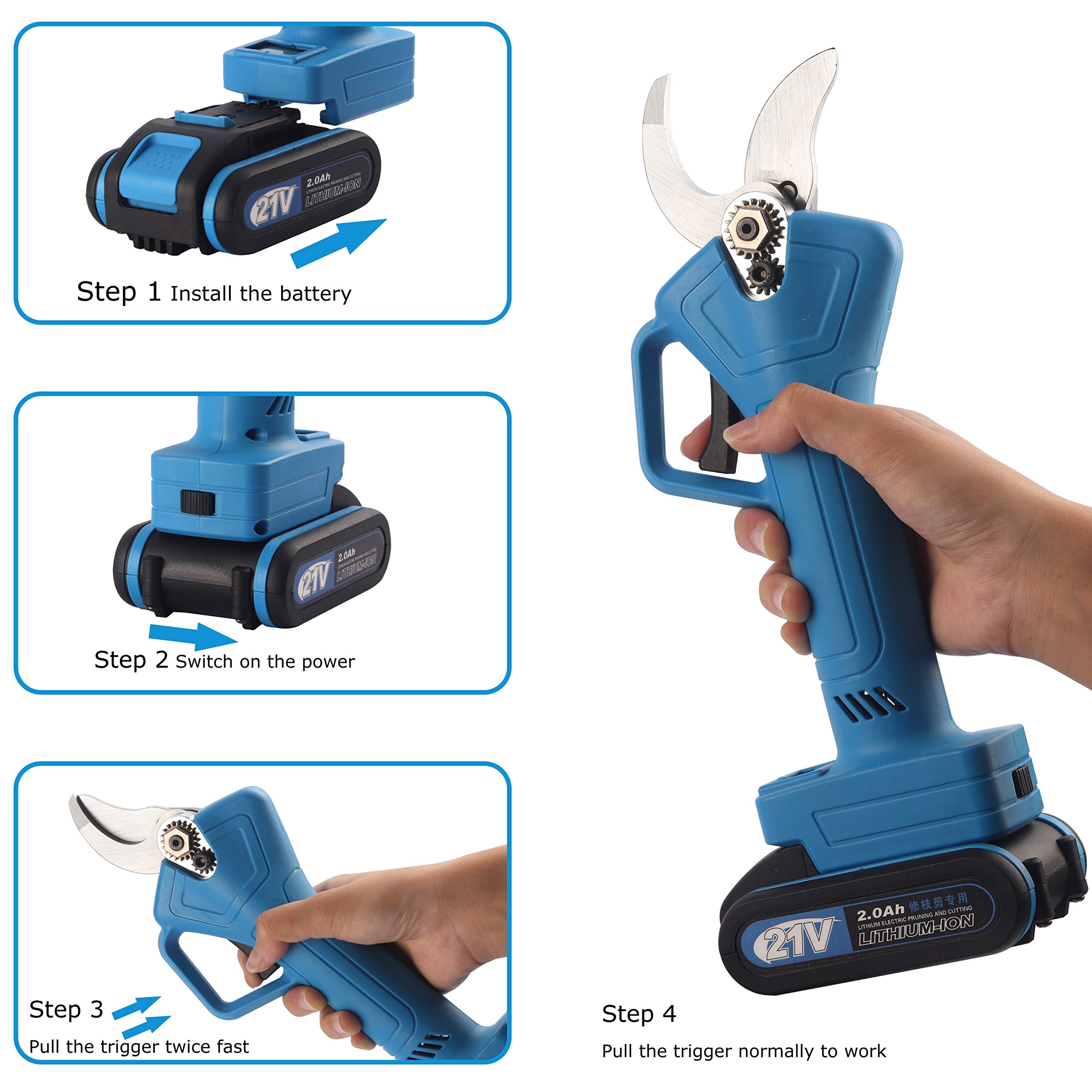 Batteria Per Forbici Potatura Elettriche Laecabv - 21V 4Ah, Ricaricabile - Foto 2