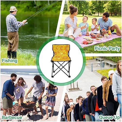 Miniatura 7 de Beautiful Sunflower Glittering Foldable Camp Chairs for Adults Ultra Lightweight Youth Camping Chair with Carrying Bag Outdoor Chair for Camp Sports