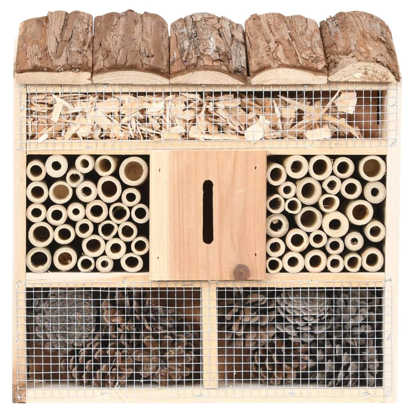 Homgoday Hotel per insetti 30 x 10 x 30 cm in legno di abete, case delle farfalle