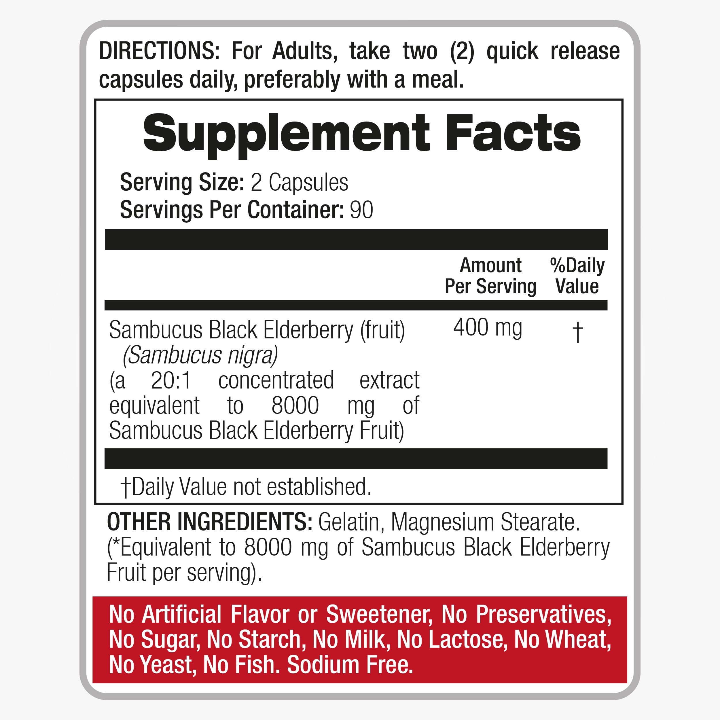 FITO MEDIC'S Lab Elderberry Supplement, Sambucus Black Elderberry, 180 Capsules — Amazon image 8