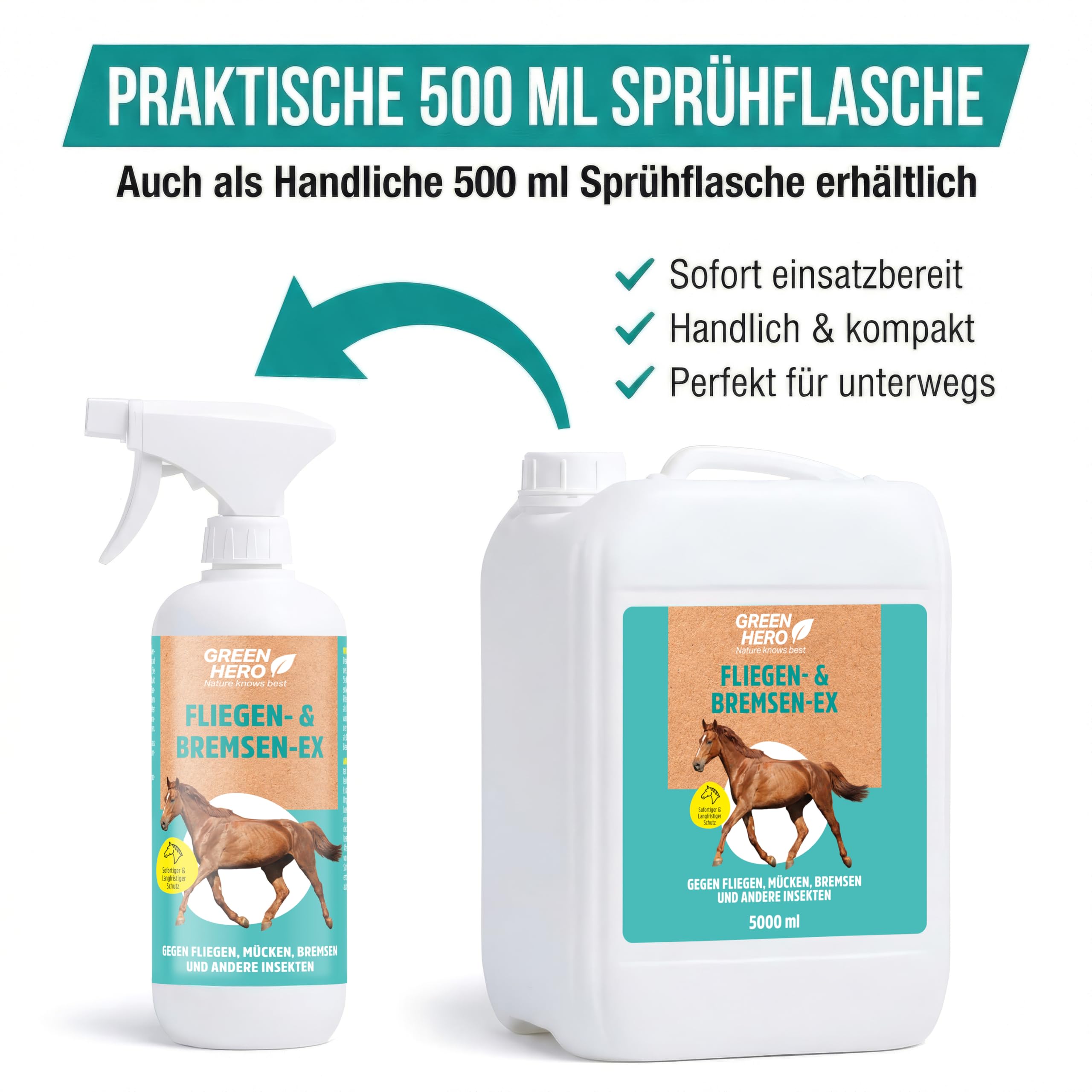 Green Hero Bremsen & Fliegenspray Pferd 5 Liter Kanister Insektenschutz